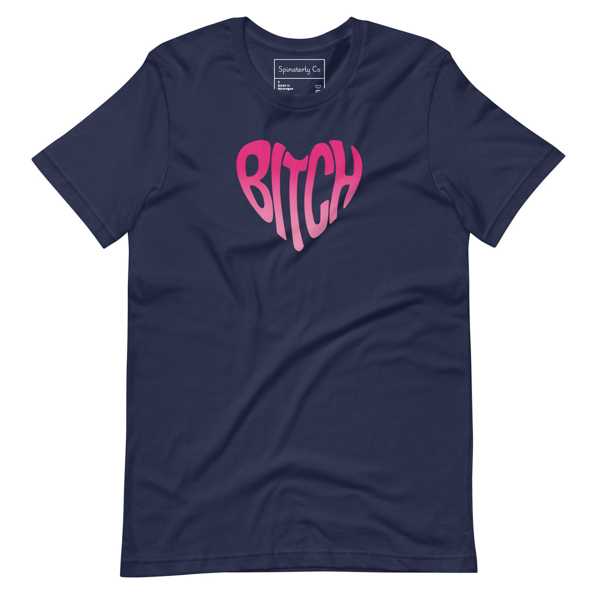 Bitch Heart Retro Bubble Graphic T-Shirt | Funny Feminist Sassy Tee - Spinsterly Co