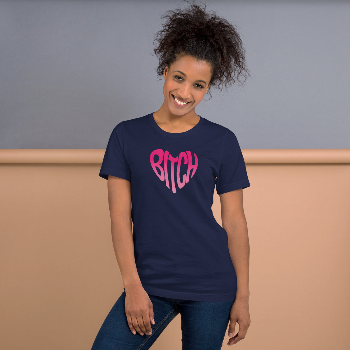 Bitch Heart Retro Bubble Graphic T-Shirt | Funny Feminist Sassy Tee - Spinsterly Co