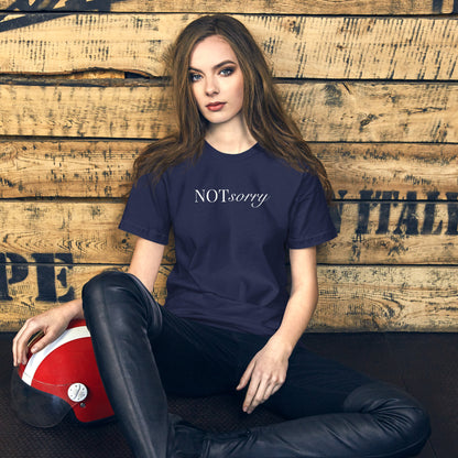 NOT sorry Mixed Typography T-Shirt | Feminist Statement Tee - Spinsterly Co