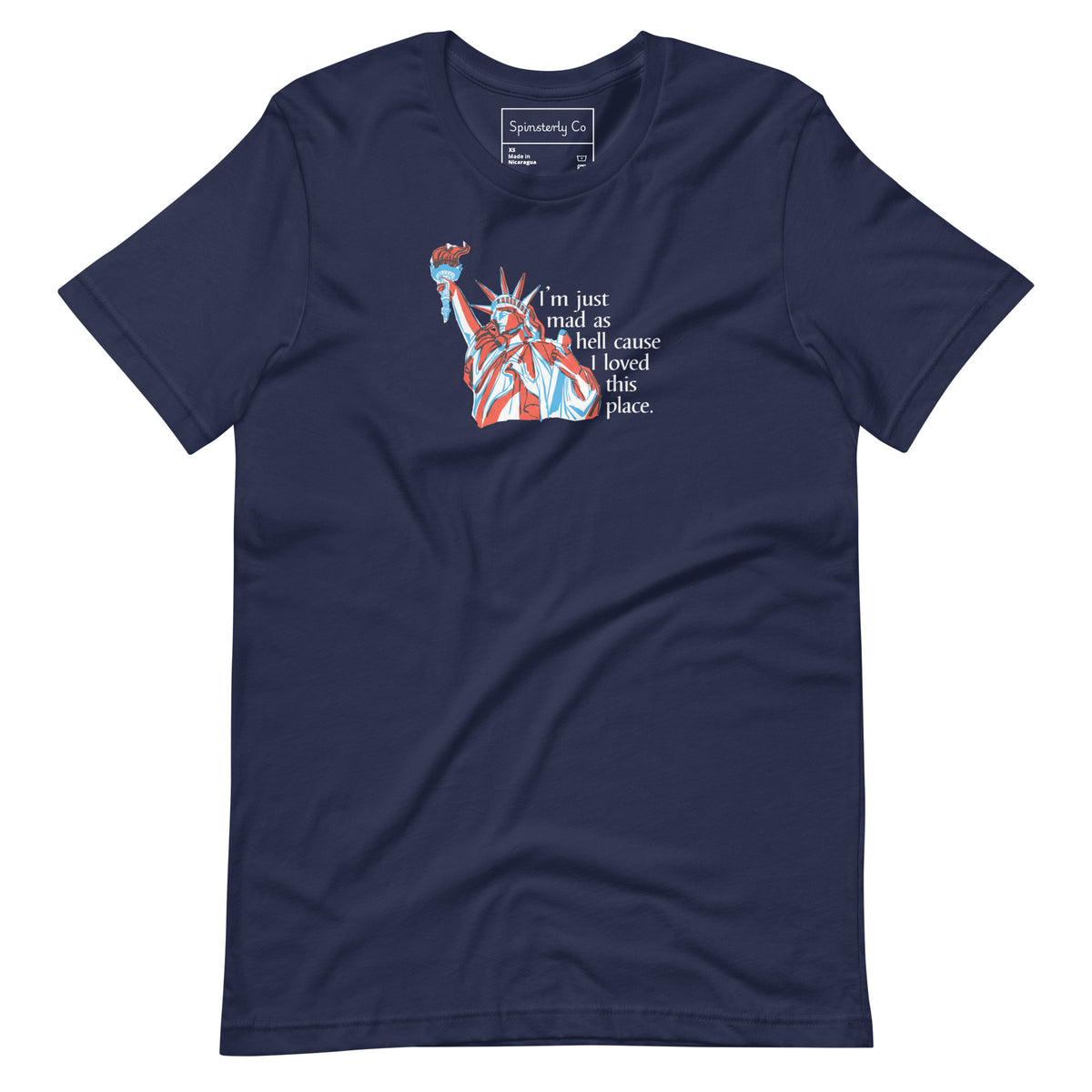 Mad as Hell Statue of Liberty T-Shirt | Patriotic Protest Graphic Tee - Spinsterly Co