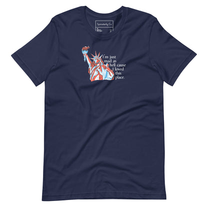 Mad as Hell Statue of Liberty T-Shirt | Patriotic Protest Graphic Tee - Spinsterly Co