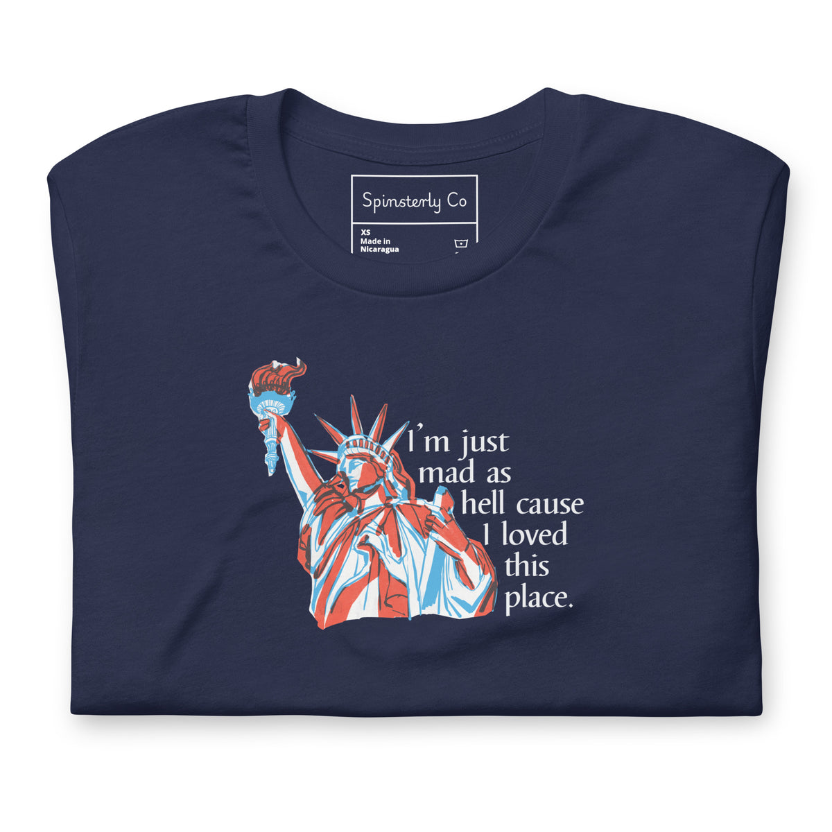 Mad as Hell Statue of Liberty T-Shirt | Patriotic Protest Graphic Tee - Spinsterly Co