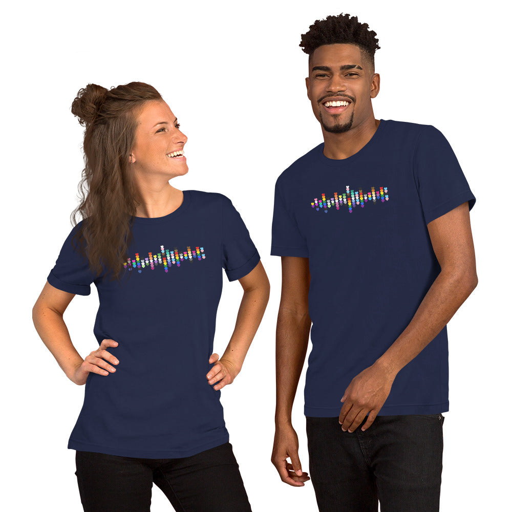 Pride Hearts Unisex T-Shirt | LGBTQIA+ Graphic Tee - Spinsterly Co