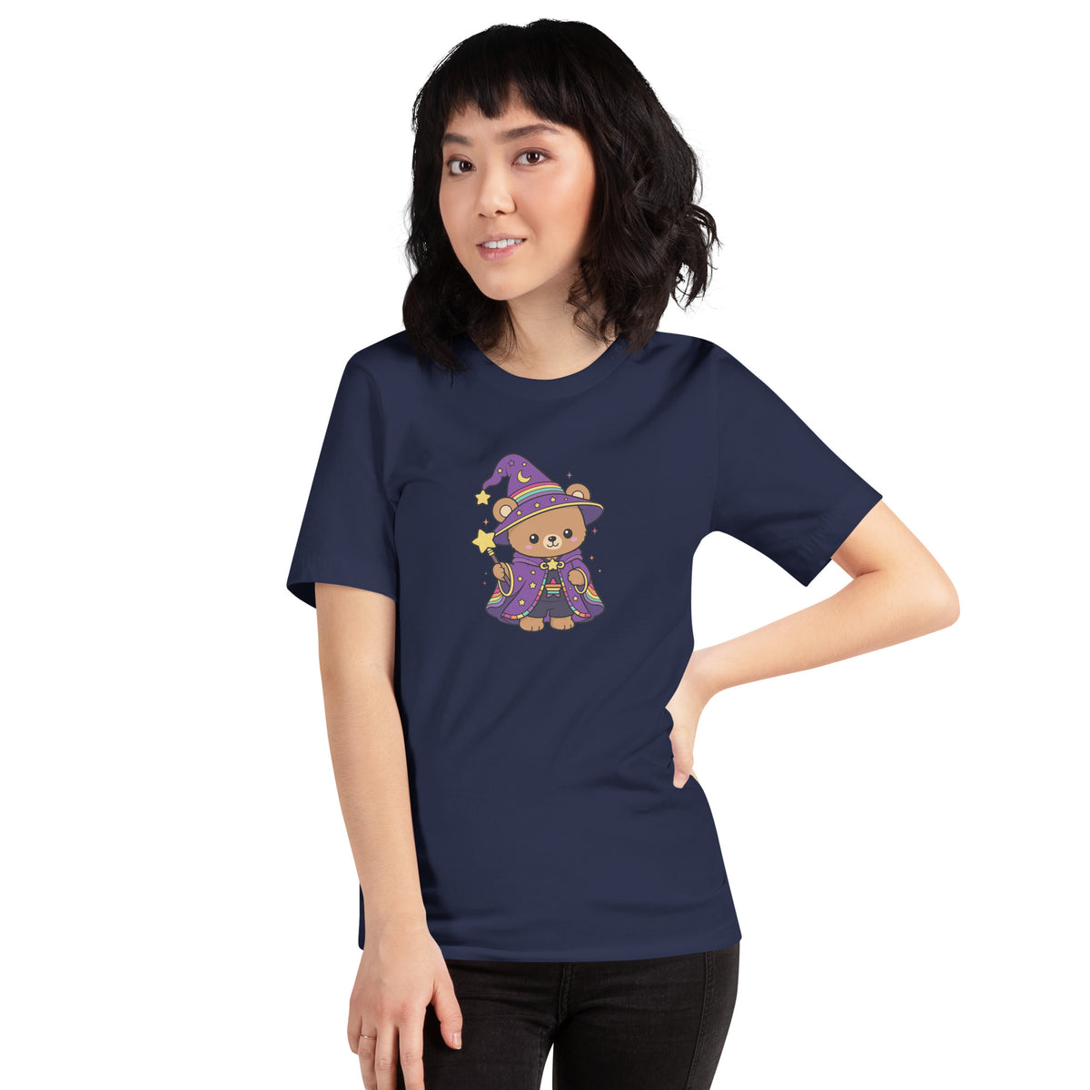 Wizard Bear Pride T-Shirt | Kawaii LGBTQ Rainbow Wizard Graphic Tee - Spinsterly Co