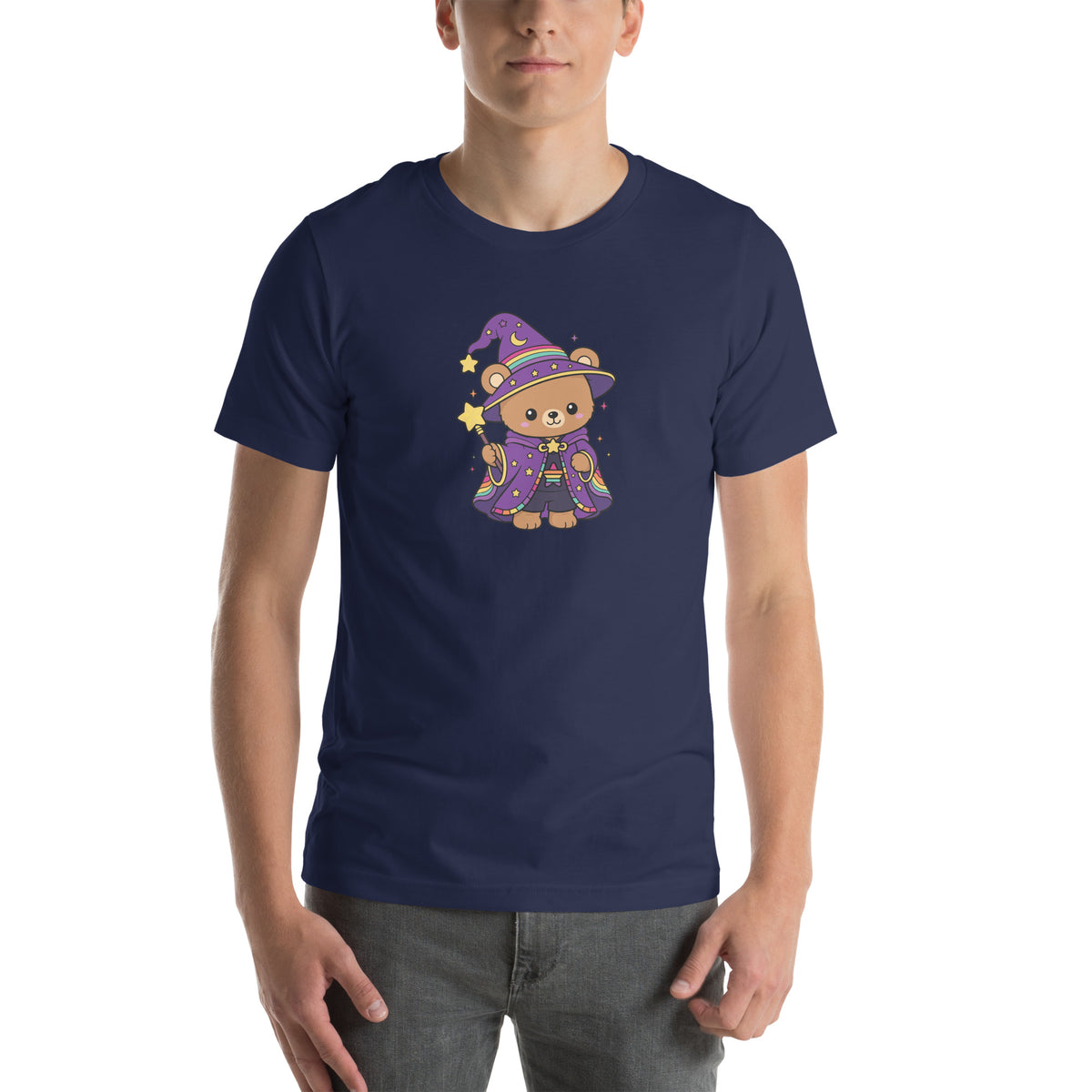 Wizard Bear Pride T-Shirt | Kawaii LGBTQ Rainbow Wizard Graphic Tee - Spinsterly Co