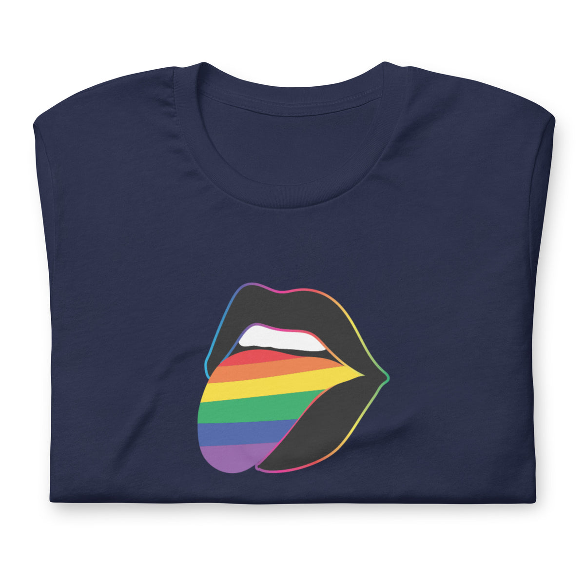 Pride Lips Rainbow Graphic Tee | LGBTQIA+ Statement T-Shirt - Spinsterly Co