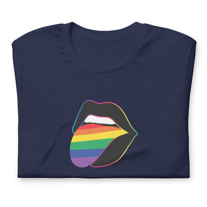 Pride Lips Rainbow Graphic Tee | LGBTQIA+ Statement T-Shirt - Spinsterly Co