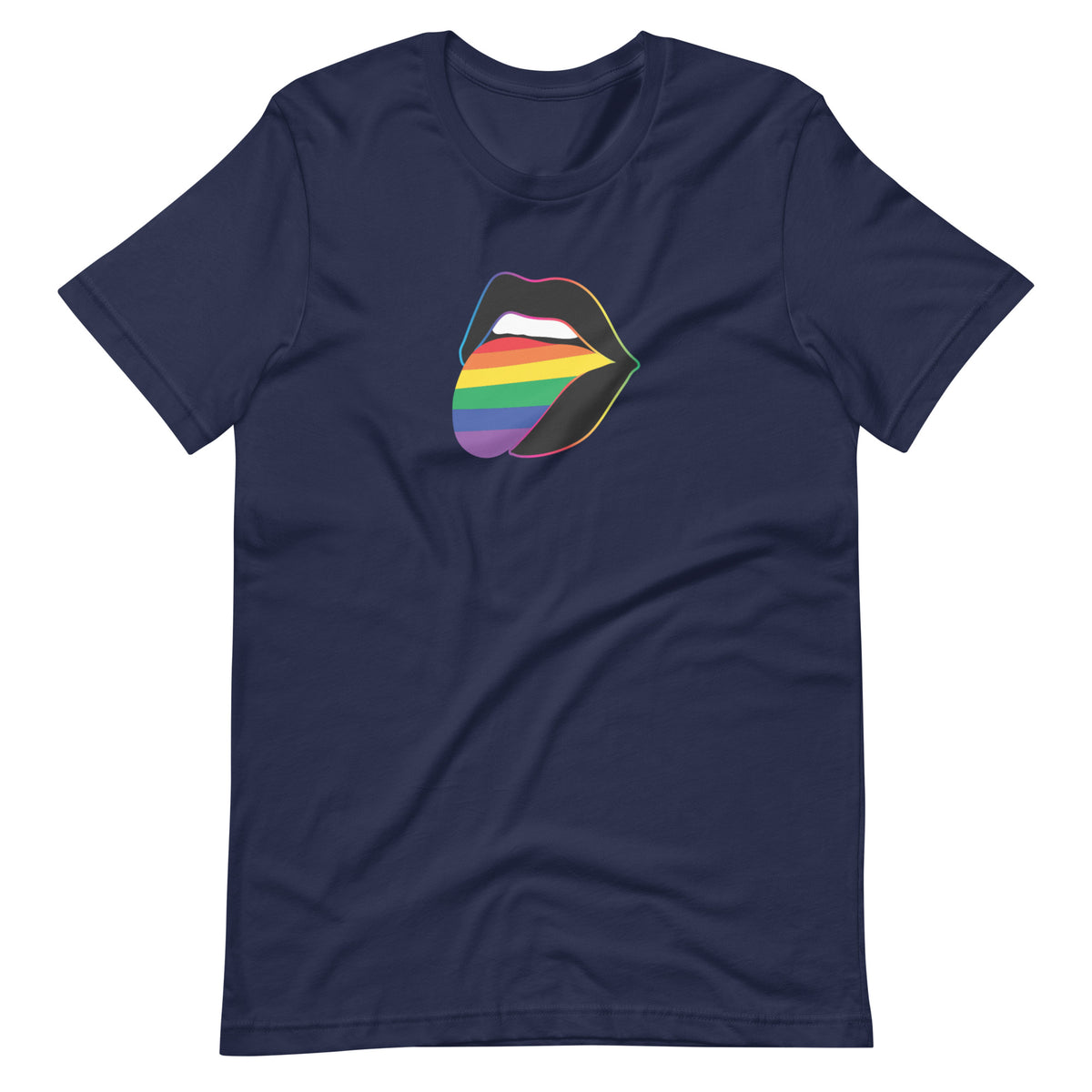 Pride Lips Rainbow Graphic Tee | LGBTQIA+ Statement T-Shirt - Spinsterly Co