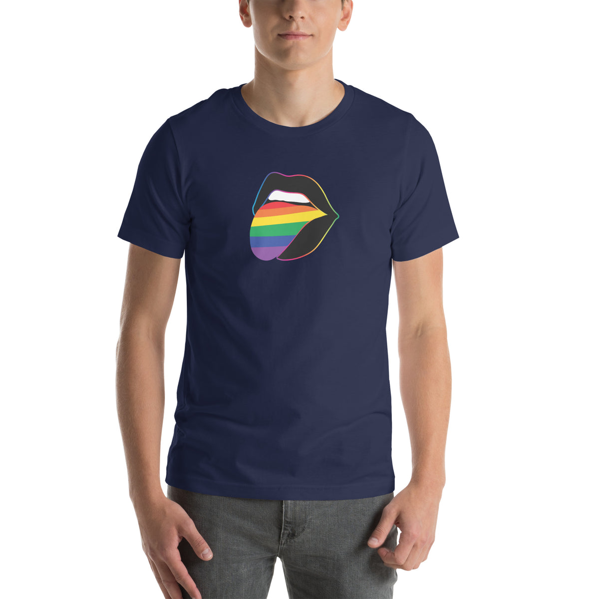 Pride Lips Rainbow Graphic Tee | LGBTQIA+ Statement T-Shirt - Spinsterly Co