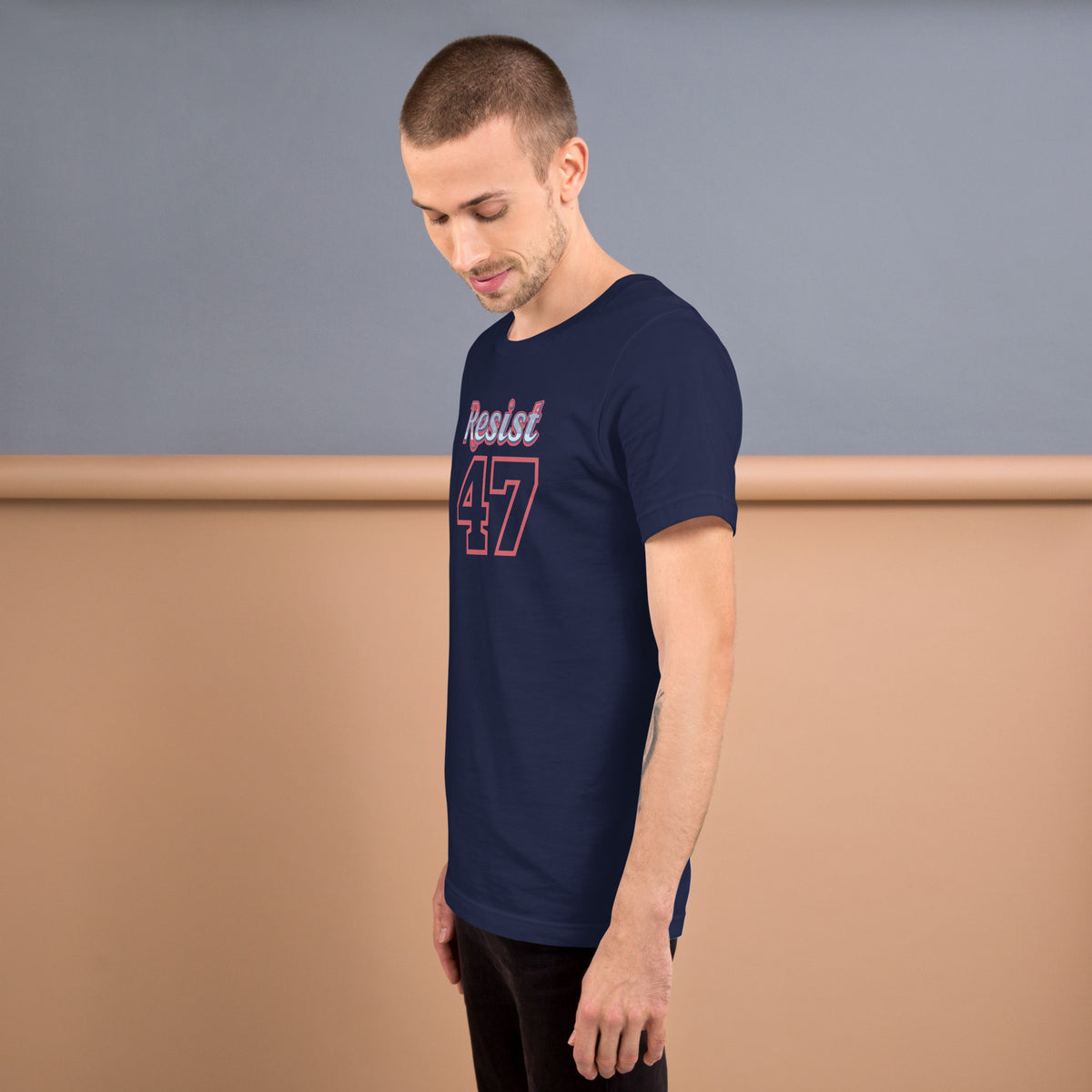 Resist 47 Varsity Jersey Political T-Shirt | Anti-Trump Resistance Graphic Tee - Spinsterly Co