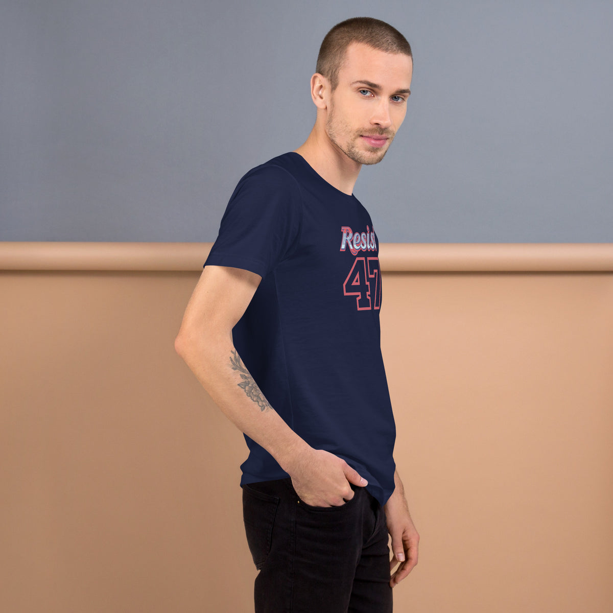 Resist 47 Varsity Jersey Political T-Shirt | Anti-Trump Resistance Graphic Tee - Spinsterly Co