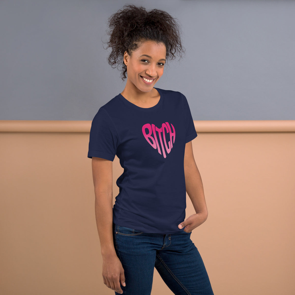 Bitch Heart Retro Bubble Graphic T-Shirt | Funny Feminist Sassy Tee - Spinsterly Co