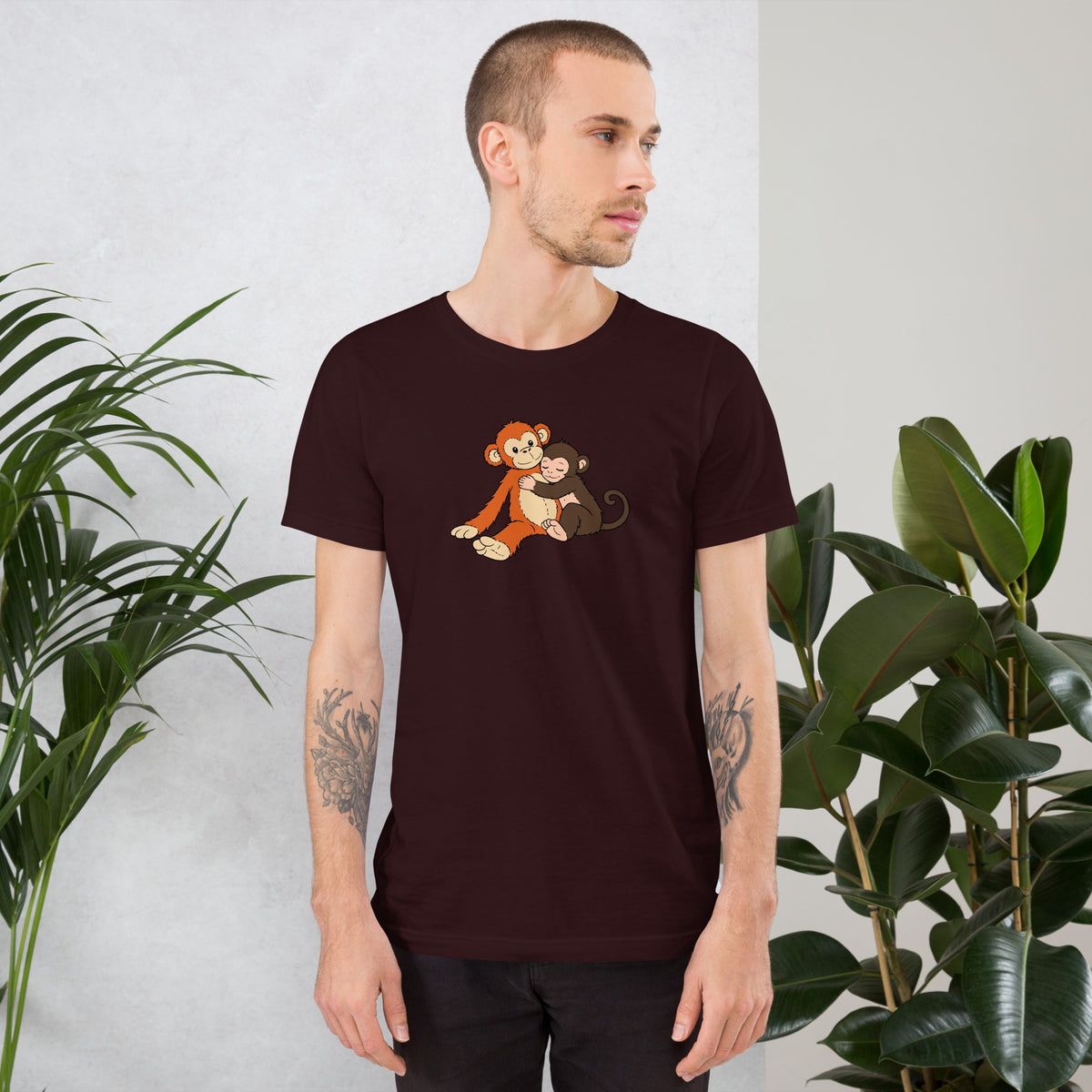 Punch the Monkey and His Stuffy T-Shirt | Cute Monkey Graphic Tee - Spinsterly Co