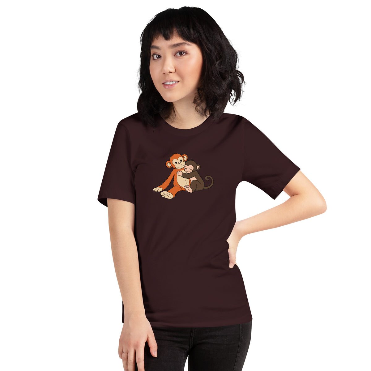 Punch the Monkey and His Stuffy T-Shirt | Cute Monkey Graphic Tee - Spinsterly Co