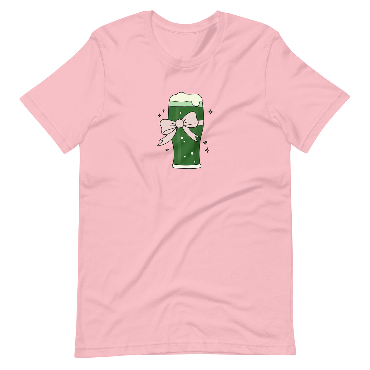 Green Beer with a Bow T-Shirt | St. Patrick's Day Coquette Tee - Spinsterly Co
