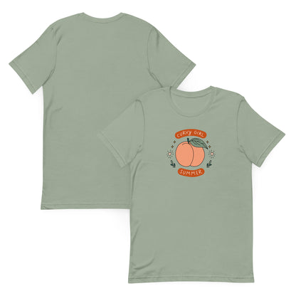 Curvy Girl Summer Unisex T-Shirt | Body-Positive Peach Graphic Tee - Spinsterly Co