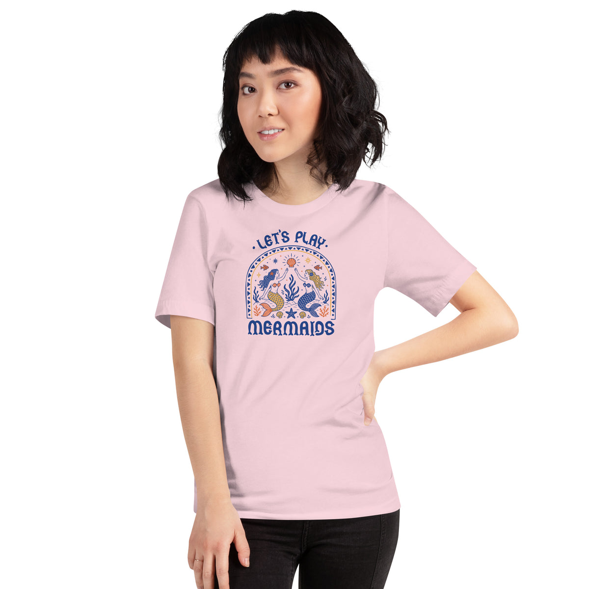 Let’s Play Mermaids T-Shirt | Mermaid Graphic Summer Tee - Spinsterly Co