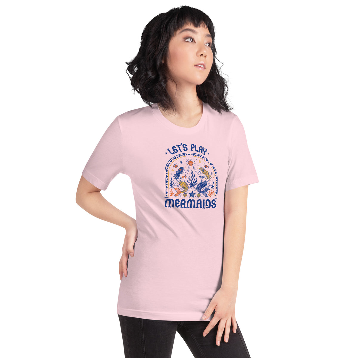 Let’s Play Mermaids T-Shirt | Mermaid Graphic Summer Tee - Spinsterly Co