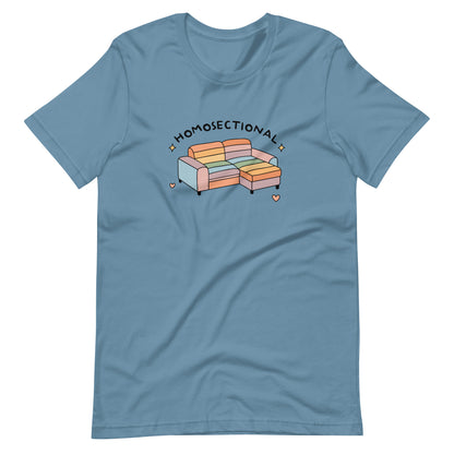 Homosectional T-Shirt | Funny LGBTQ+ Pride Rainbow Sofa Graphic Tee - Spinsterly Co