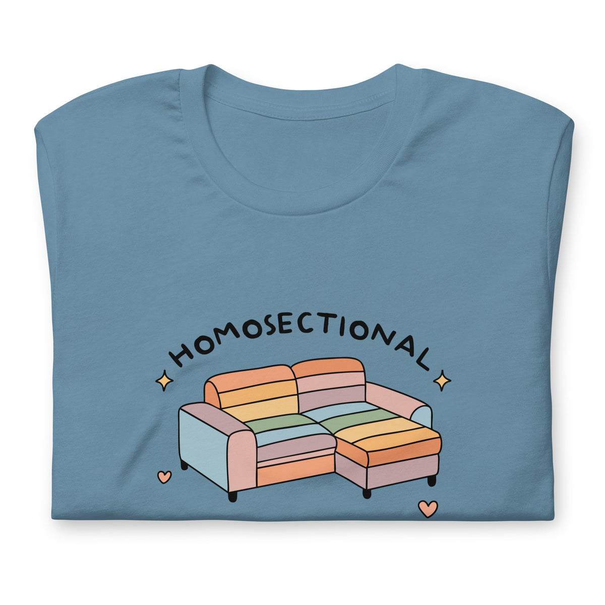 Homosectional T-Shirt | Funny LGBTQ+ Pride Rainbow Sofa Graphic Tee - Spinsterly Co
