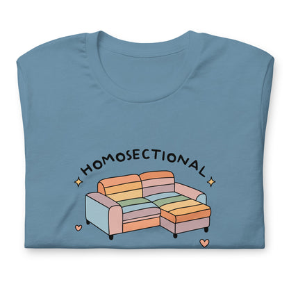 Homosectional T-Shirt | Funny LGBTQ+ Pride Rainbow Sofa Graphic Tee - Spinsterly Co