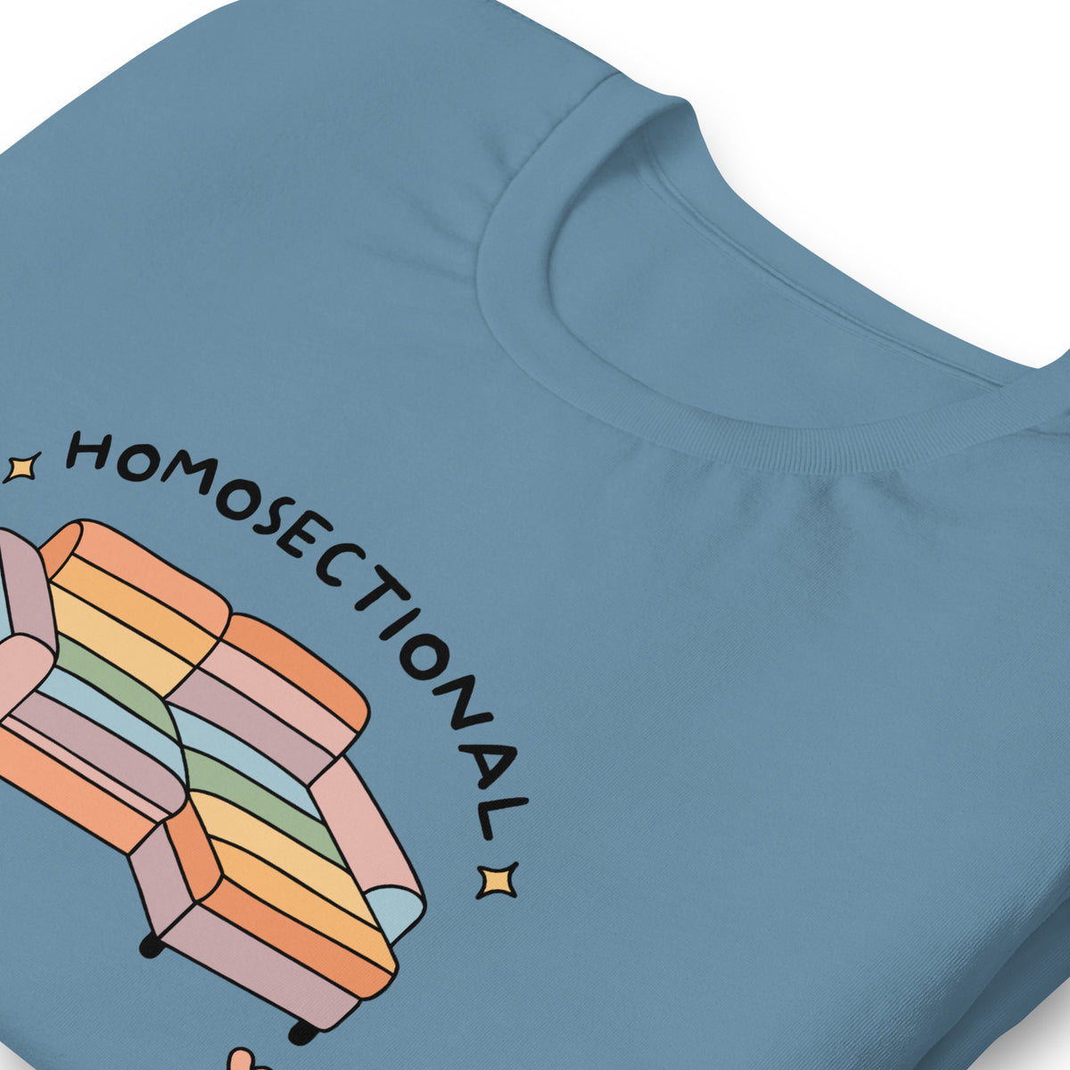 Homosectional T-Shirt | Funny LGBTQ+ Pride Rainbow Sofa Graphic Tee - Spinsterly Co