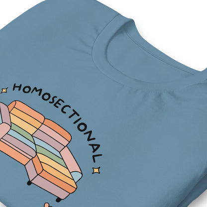 Homosectional T-Shirt | Funny LGBTQ+ Pride Rainbow Sofa Graphic Tee - Spinsterly Co