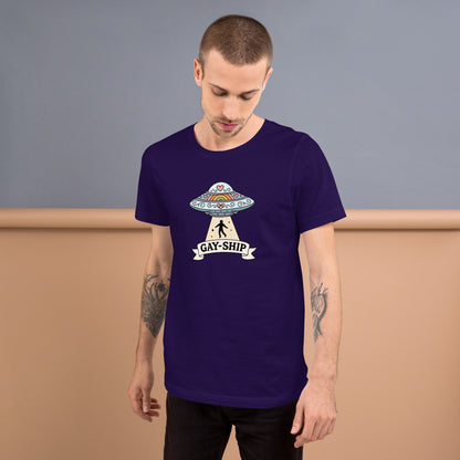 Gay-Ship UFO T-Shirt | Funny LGBTQIA+ Pride Graphic Tee - Spinsterly Co