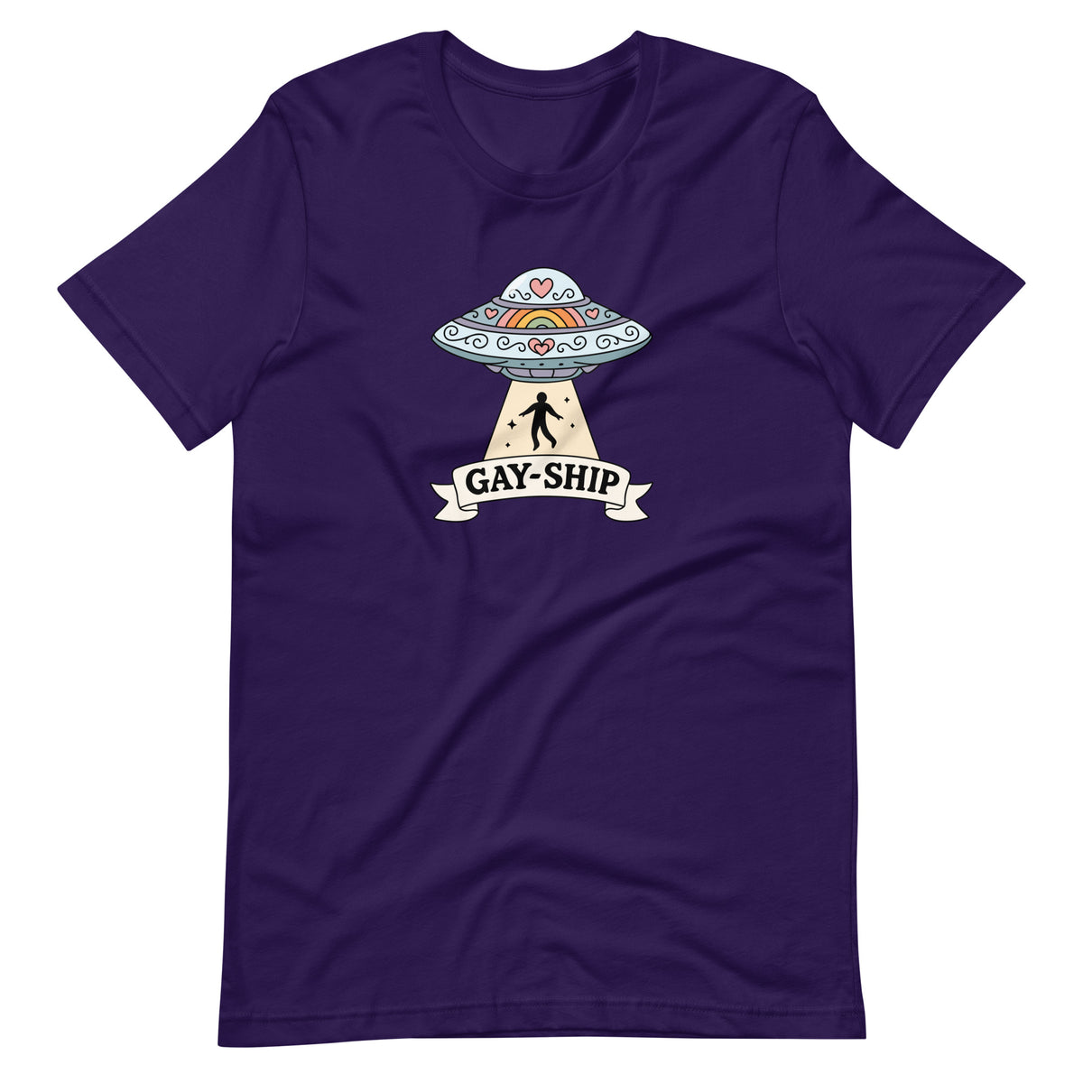 Gay-Ship UFO T-Shirt | Funny LGBTQIA+ Pride Graphic Tee - Spinsterly Co