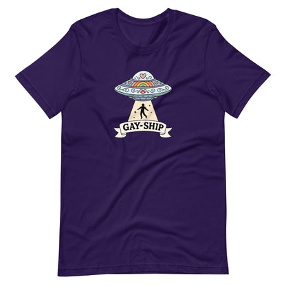 Gay-Ship UFO T-Shirt | Funny LGBTQIA+ Pride Graphic Tee - Spinsterly Co