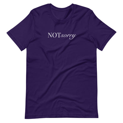 NOT sorry Mixed Typography T-Shirt | Feminist Statement Tee - Spinsterly Co