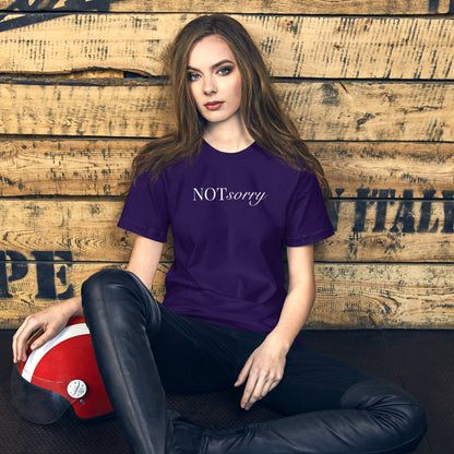 NOT sorry Mixed Typography T-Shirt | Feminist Statement Tee - Spinsterly Co