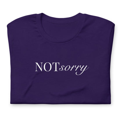 NOT sorry Mixed Typography T-Shirt | Feminist Statement Tee - Spinsterly Co