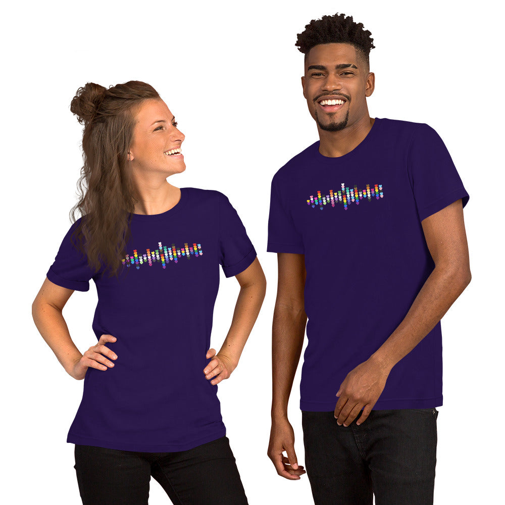 Pride Hearts Unisex T-Shirt | LGBTQIA+ Graphic Tee - Spinsterly Co