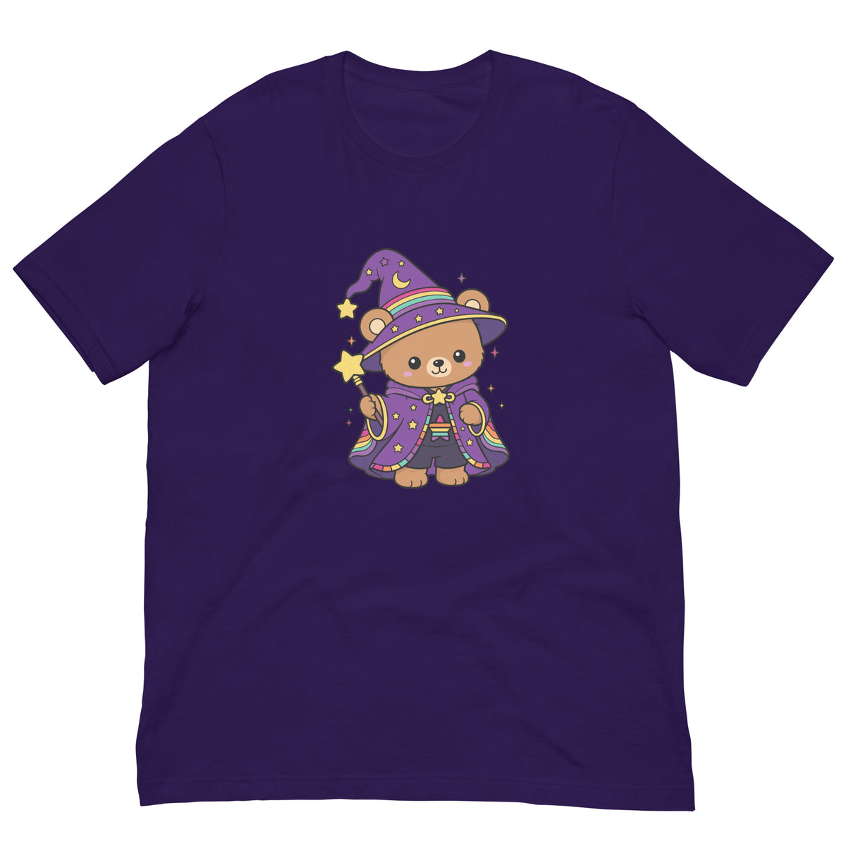 Wizard Bear Pride T-Shirt | Kawaii LGBTQ Rainbow Wizard Graphic Tee - Spinsterly Co