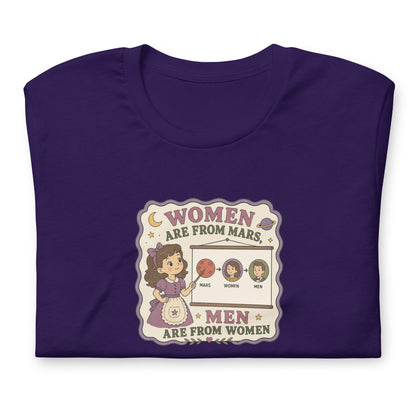 Women Are From Mars, Men Are From Women | Retro Feminist Graphic Tee - Spinsterly Co