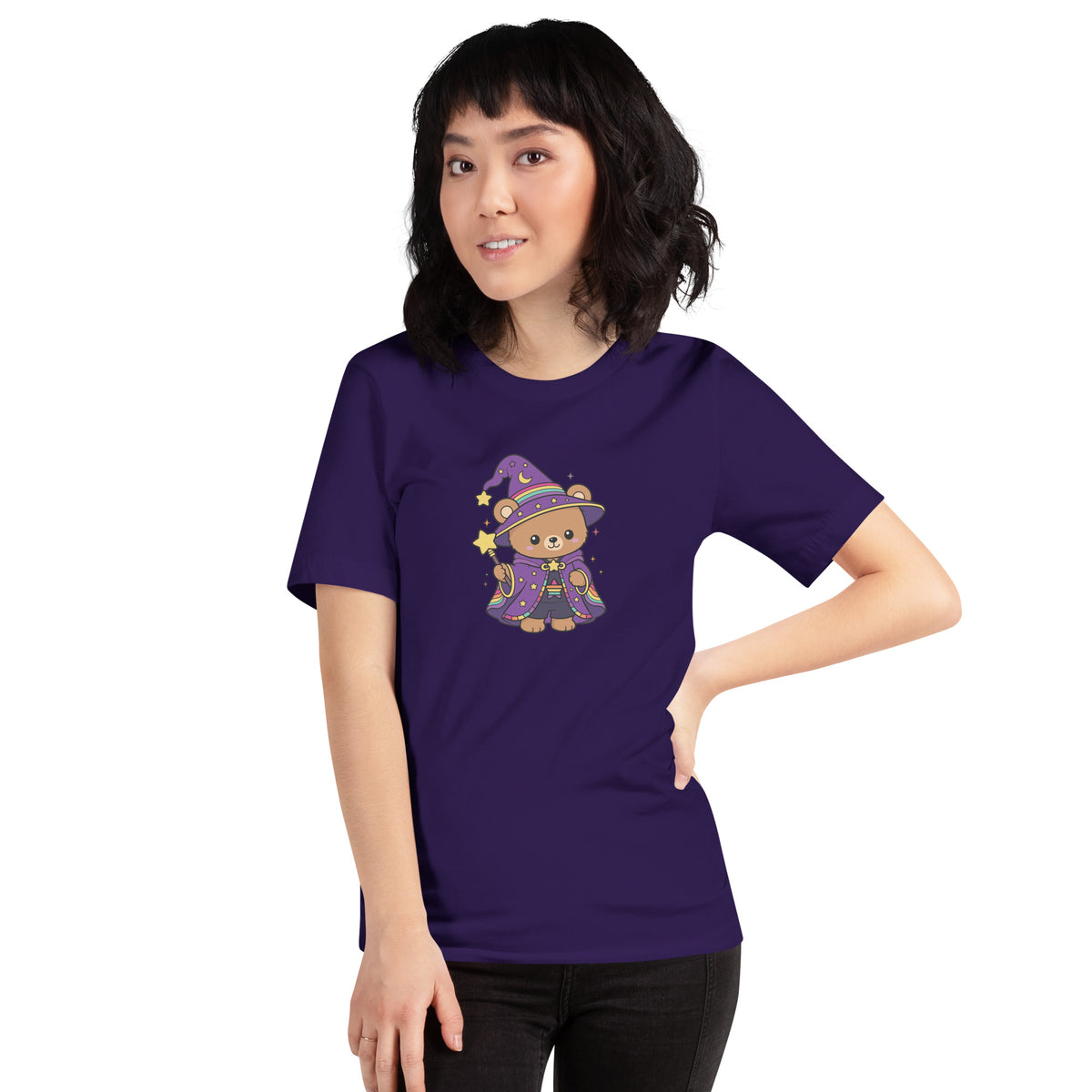 Wizard Bear Pride T-Shirt | Kawaii LGBTQ Rainbow Wizard Graphic Tee - Spinsterly Co