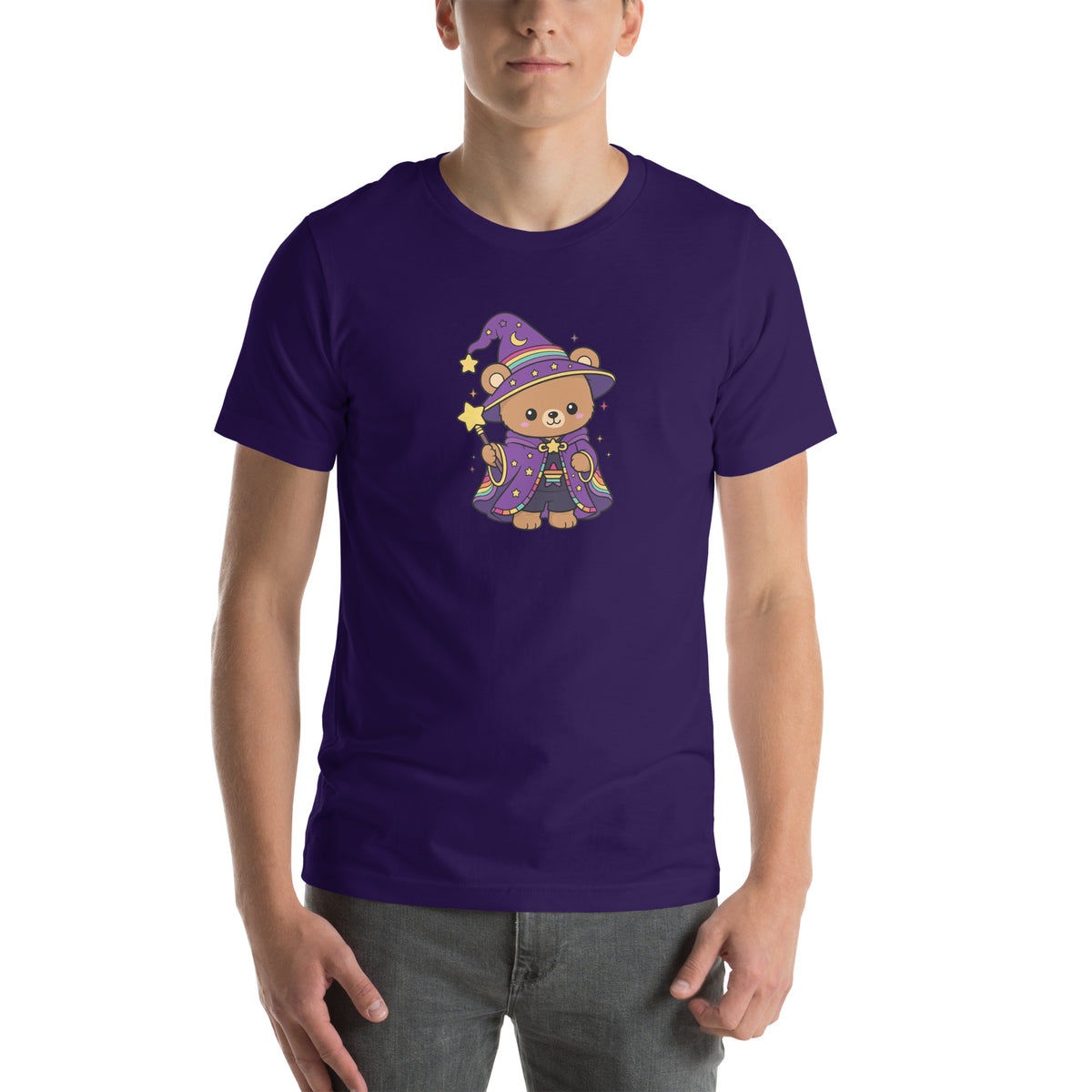 Wizard Bear Pride T-Shirt | Kawaii LGBTQ Rainbow Wizard Graphic Tee - Spinsterly Co