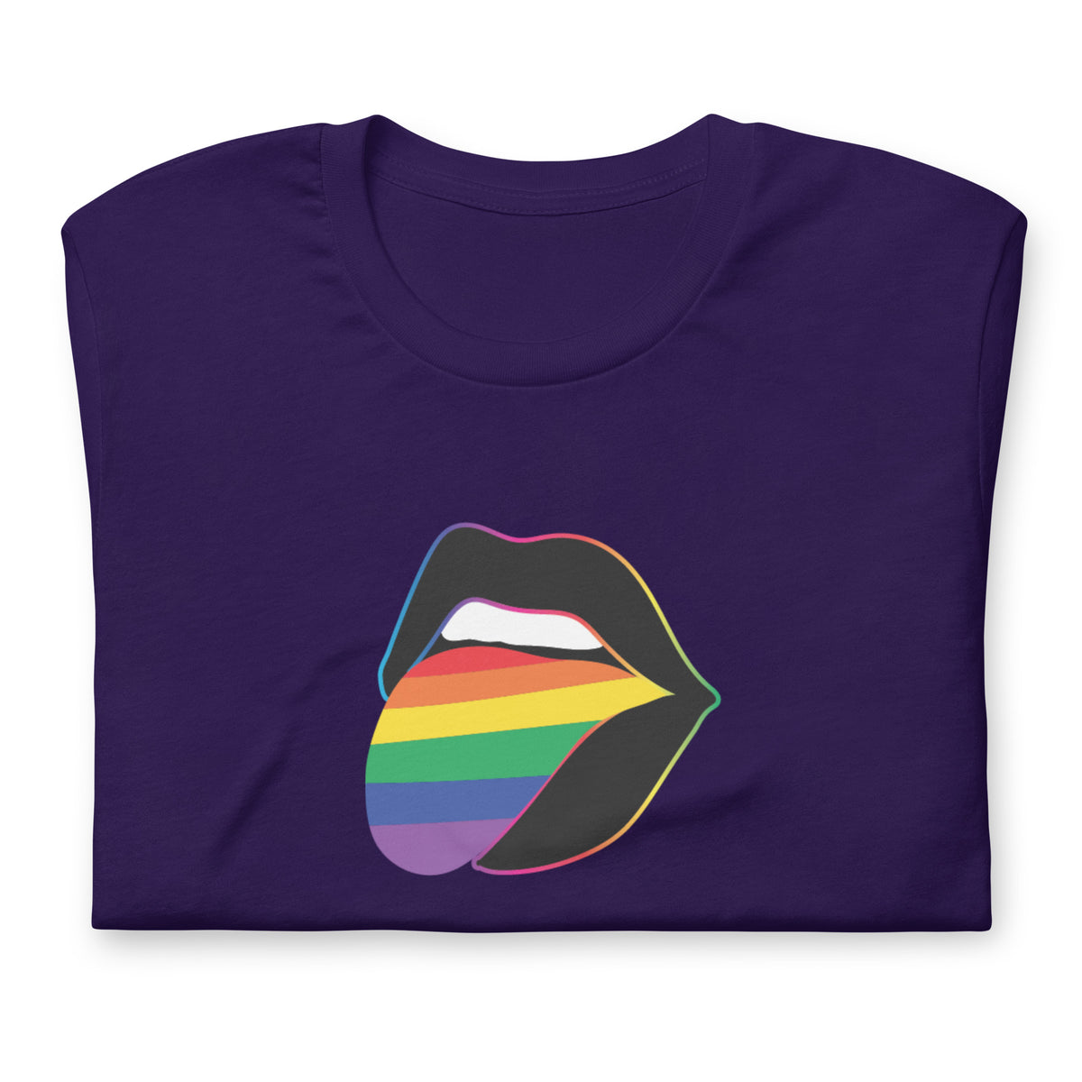 Pride Lips Rainbow Graphic Tee | LGBTQIA+ Statement T-Shirt - Spinsterly Co