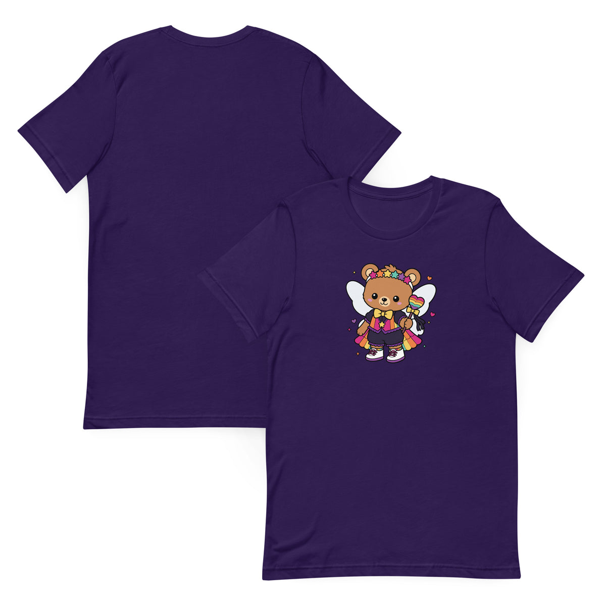 Rainbow Fairy Bear Pride T-Shirt | Kawaii LGBTQ Pride Graphic Tee - Spinsterly Co