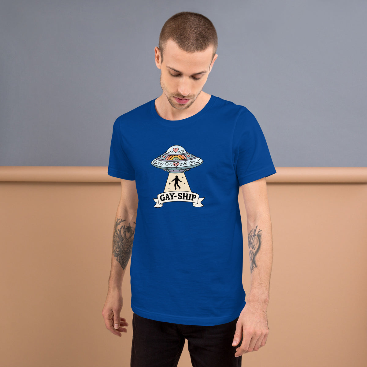 Gay-Ship UFO T-Shirt | Funny LGBTQIA+ Pride Graphic Tee - Spinsterly Co