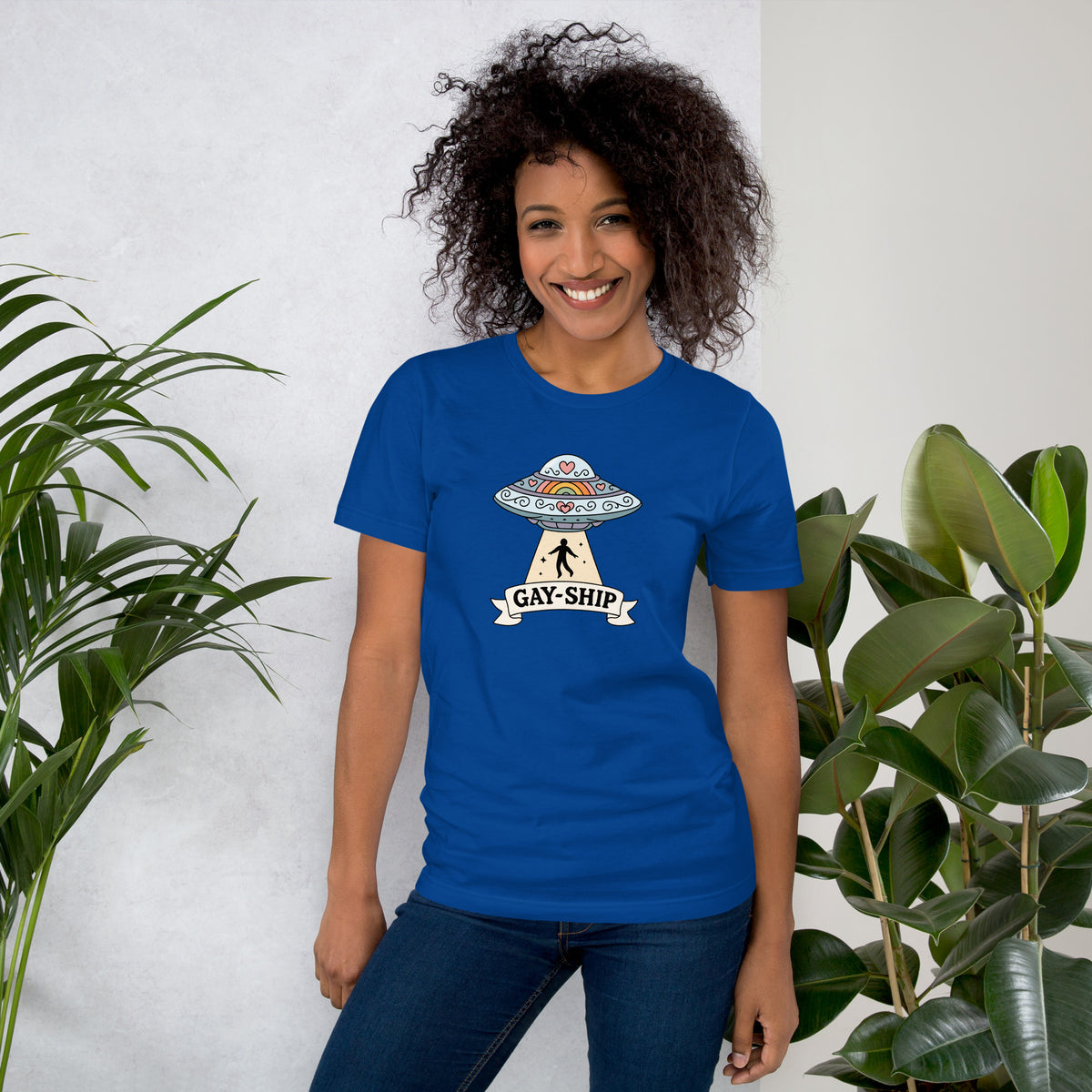 Gay-Ship UFO T-Shirt | Funny LGBTQIA+ Pride Graphic Tee - Spinsterly Co