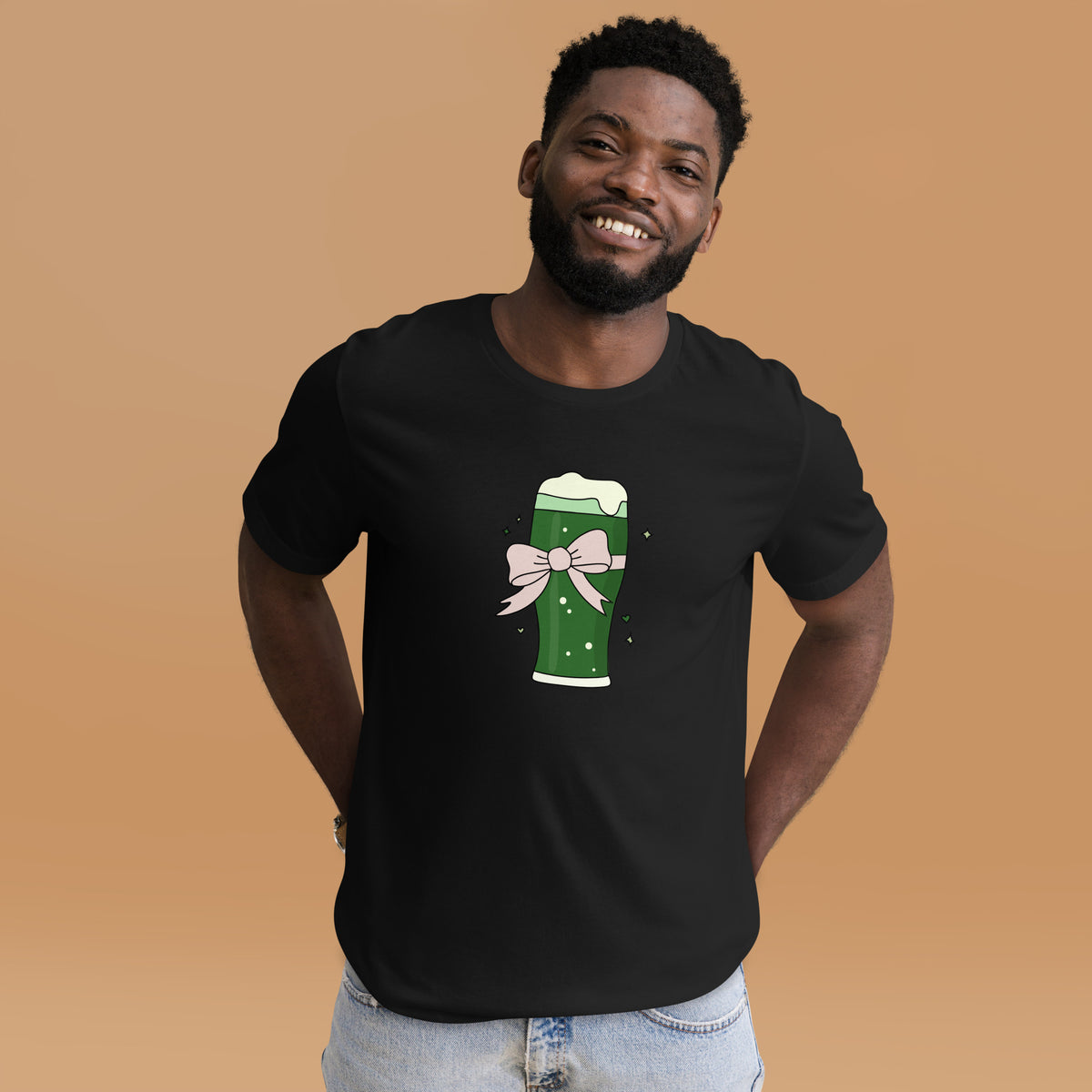 Green Beer with a Bow T-Shirt | St. Patrick's Day Coquette Tee - Spinsterly Co