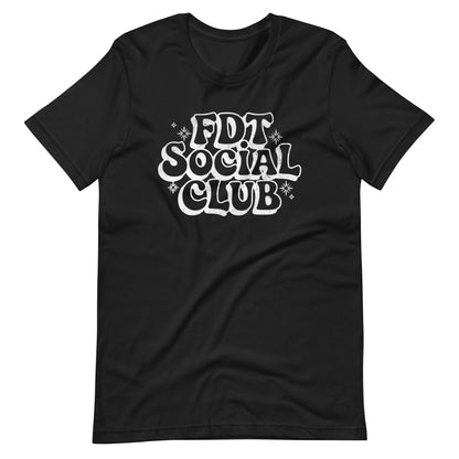 FDT Social Club T-Shirt | Retro Groovy Bubble Letter Political Graphic Tee - Spinsterly Co