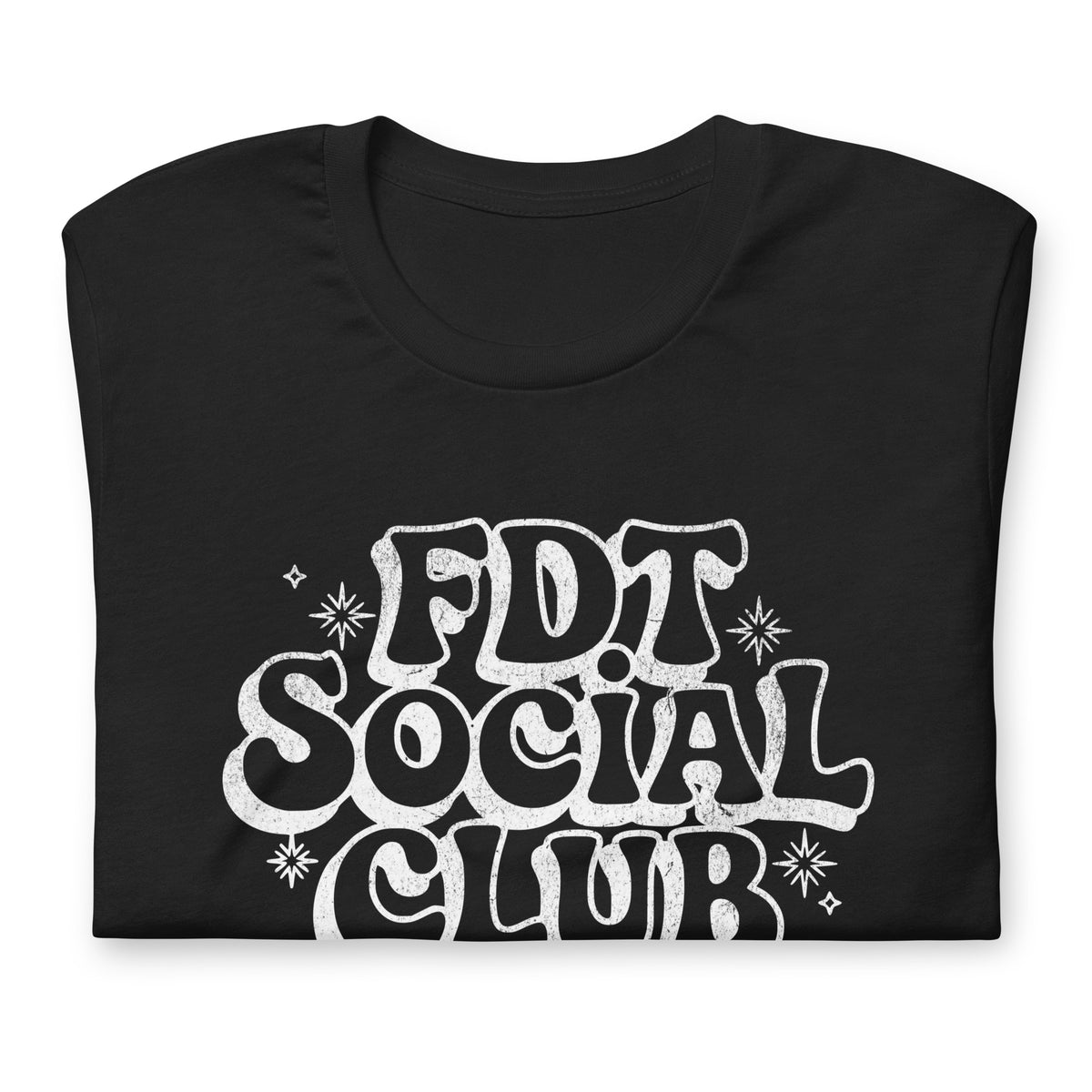 FDT Social Club T-Shirt | Retro Groovy Bubble Letter Political Graphic Tee - Spinsterly Co