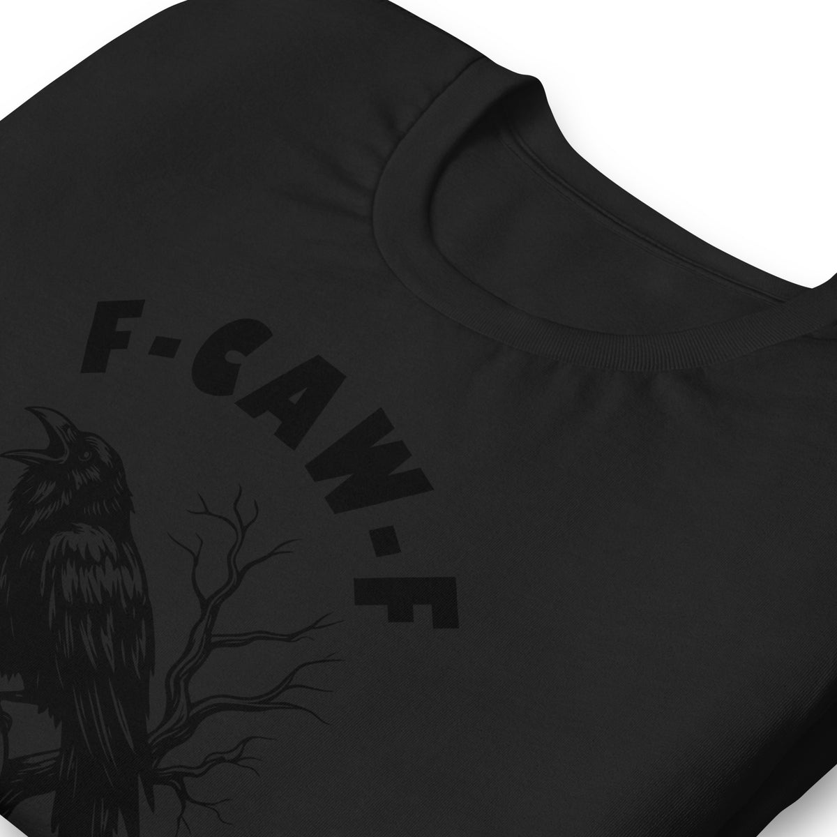 F-CAW-F Raven Skull Graphic T-Shirt | Dark Humor Unisex Tee - Spinsterly Co