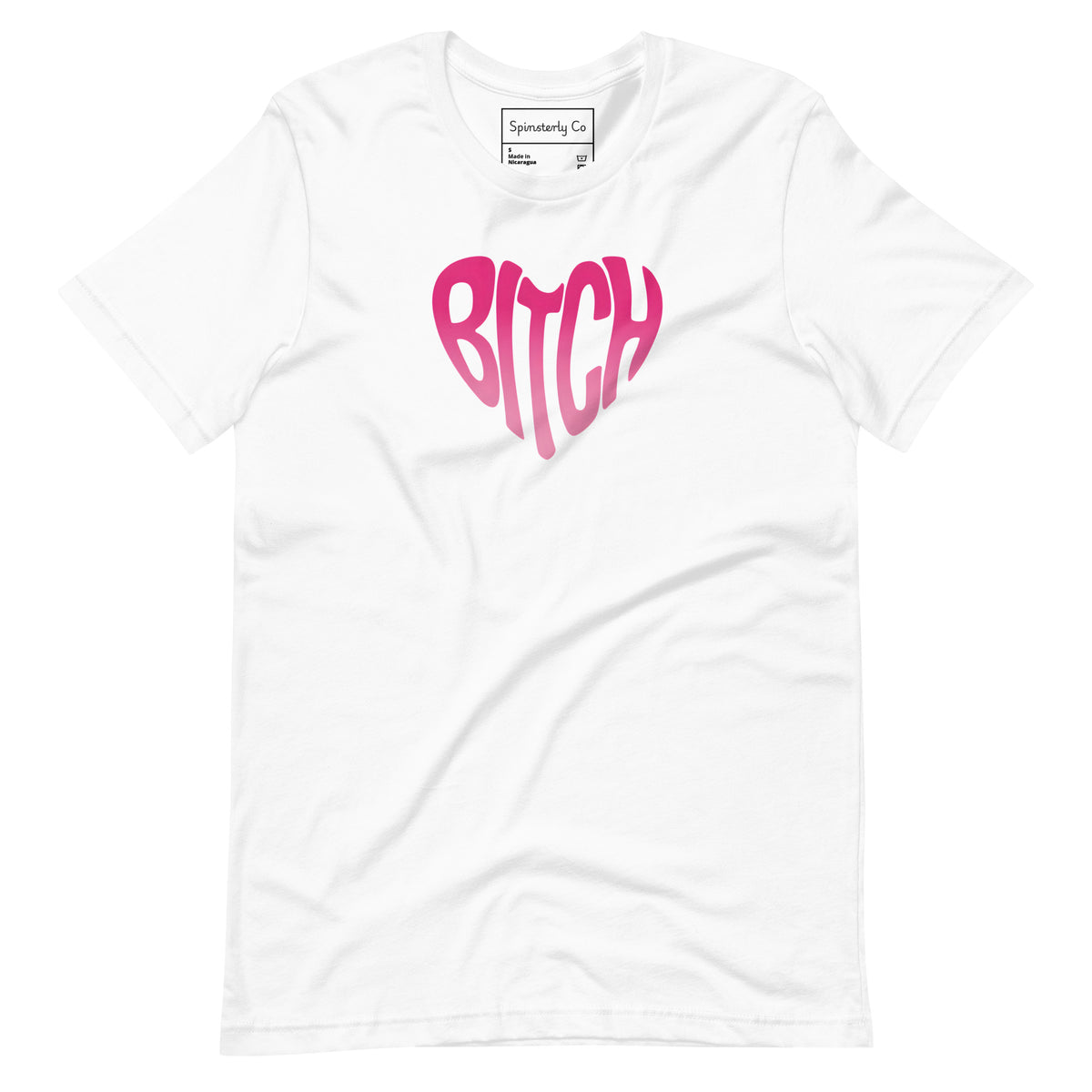 Bitch Heart Retro Bubble Graphic T-Shirt | Funny Feminist Sassy Tee - Spinsterly Co