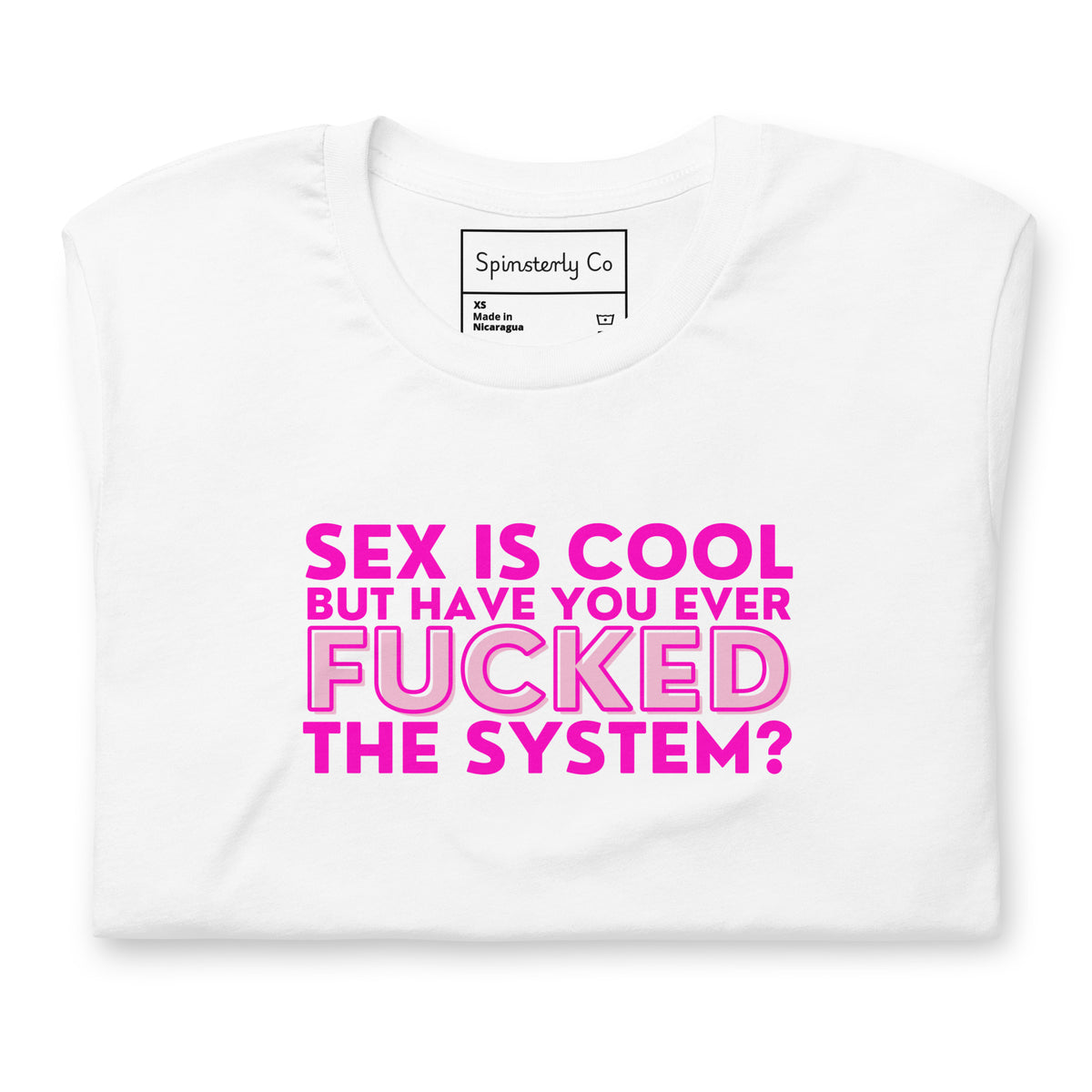 Sex Is Cool But Have You Ever F*cked the System Unisex T-Shirt | Funny Anarchist Graphic Tee - Spinsterly Co