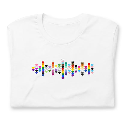 Pride Hearts Unisex T-Shirt | LGBTQIA+ Graphic Tee - Spinsterly Co