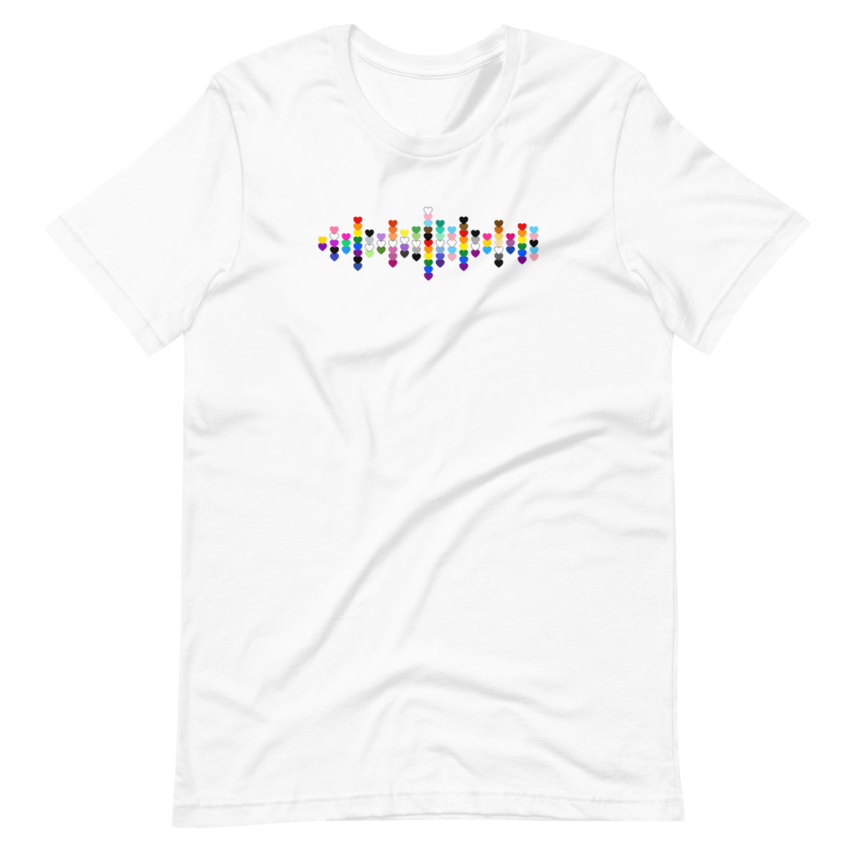 Pride Hearts Unisex T-Shirt | LGBTQIA+ Graphic Tee - Spinsterly Co
